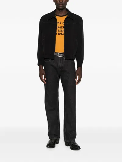 Second / Layer Herman Contrast-stitch Jacket In Black