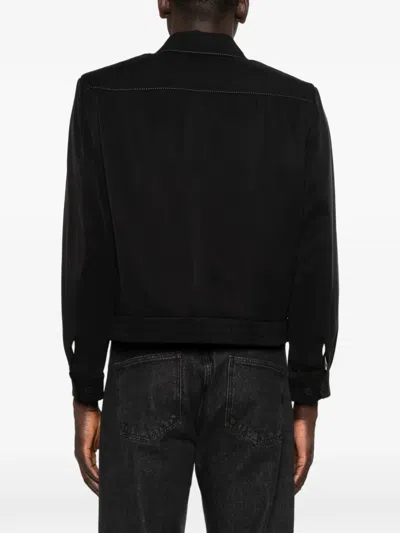 Second / Layer Herman Contrast-stitch Jacket In Black