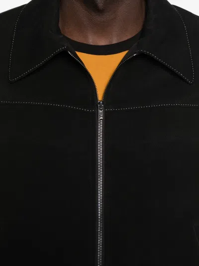 Second / Layer Herman Contrast-stitch Jacket In Black