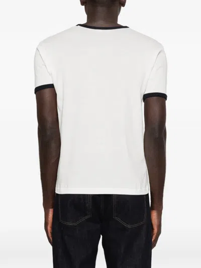 Second / Layer Second Layer Flick Spark Inhale Cotton Ringer T-shirt In White
