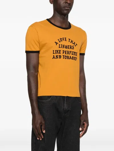 Second / Layer Second Layer A Love That Lingers Cotton Ringer T-shirt In Yellow