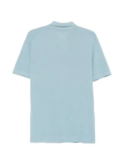 Peuterey Light Blue Solid Polo In Blue