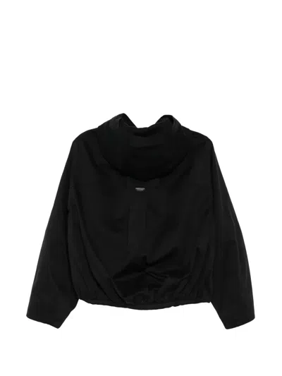 Ader Error Buttoned Hooded Jacket In Black