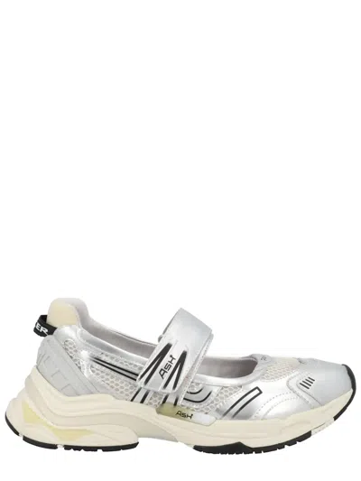 Ash Rolls Polyurethane Metallic Silver Sneakers In Silver