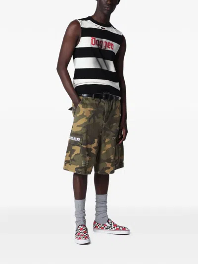 Dagger Distressed-effect Camouflage-print Shorts In Multi
