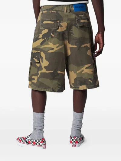 Dagger Distressed-effect Camouflage-print Shorts In Multi