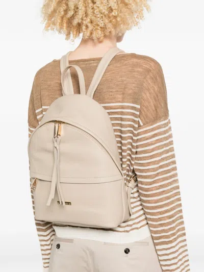 Cromia Grained-leather Backpack In Blue