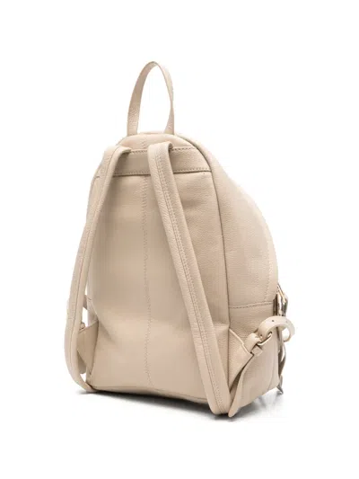 Cromia Grained-leather Backpack In Blue