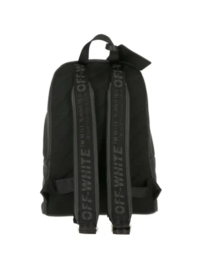 Off-white Industrial-strap Pebbled-leather Backpack In Pattern