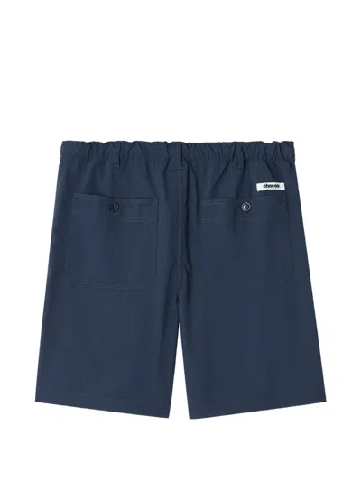 Chocoolate Logo-patch Elasticated Shorts In Blue