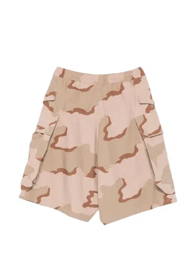 R13 Camouflage-pattern Cargo Shorts In Brown