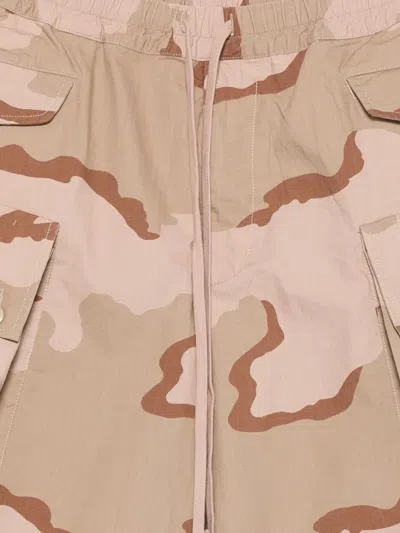 R13 Camouflage-pattern Cargo Shorts In Brown