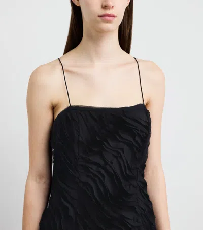 Ulla Johnson Augustina Cami Long Trumpet Dress In Noir In Black