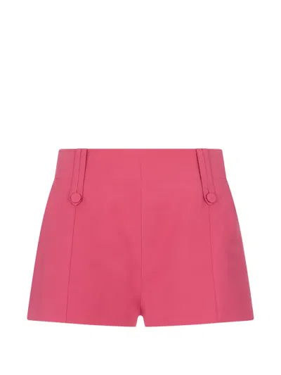 Chloé High-rise Mini Shorts In A Linen-cotton Mix In Pink