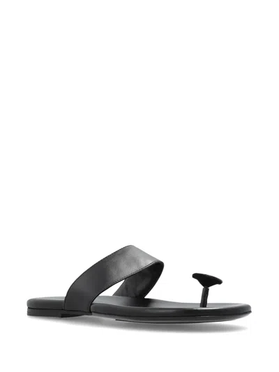 Iro Stud Embellished Leather Sandals In Black