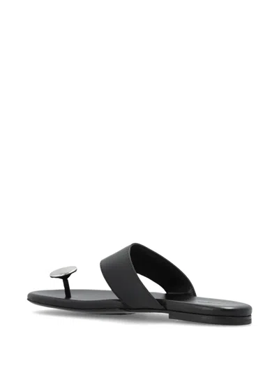 Iro Stud Embellished Leather Sandals In Black