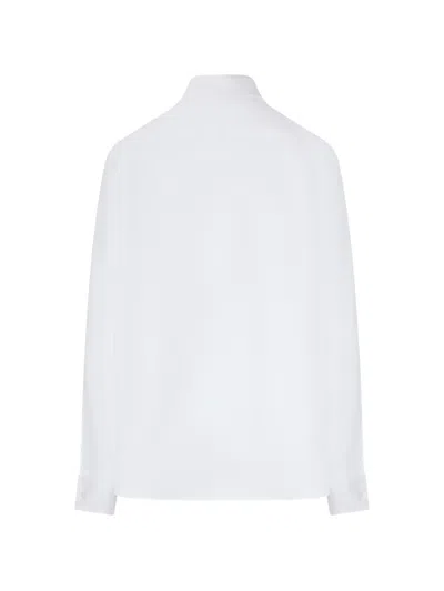 Saint Laurent White Regular Solid Shirt In White