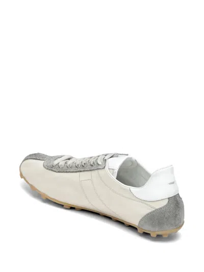 Maison Margiela Sneakers Sprinters In Suede And Leather With Vintage Finish In Neutral