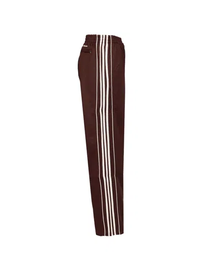 Adidas Originals Adidas X Wales Bonner Regular Fit Stripe Track Pants In Brown