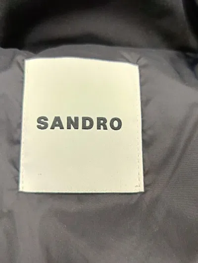 Pre-owned Sandro Quilted Down Jacket In Black