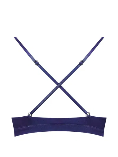Maison Close Adjustable-strap Bikini Top In Blue