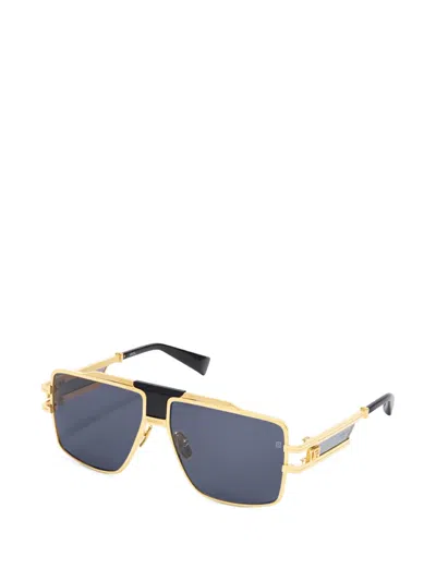 Balmain Geometric-frame Sunglasses In Blue
