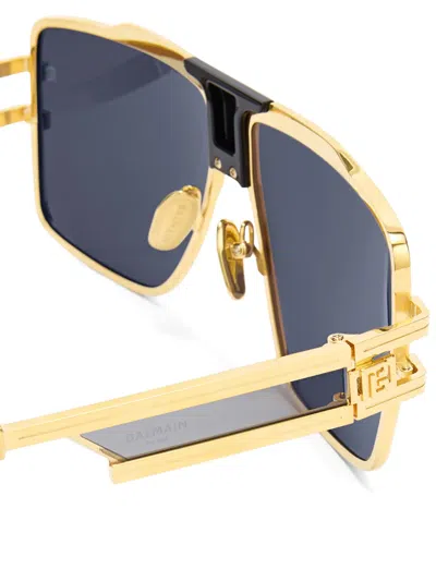 Balmain Geometric-frame Sunglasses In Blue
