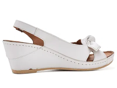 Spring Step Chassidy Wedge Sandal In White