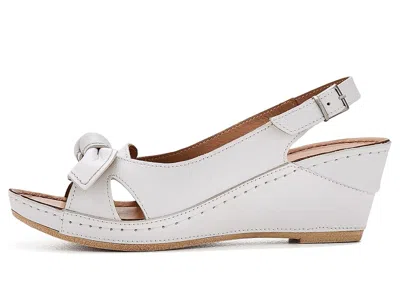 Spring Step Chassidy Wedge Sandal In White