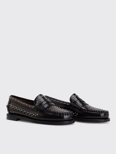 Sebago Mocassins En Cuir Dan Studs In Black