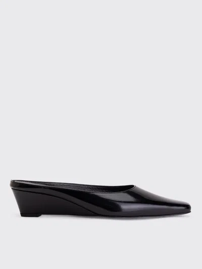 Amomento Pointed-toe Wedge-heel Mules In Black