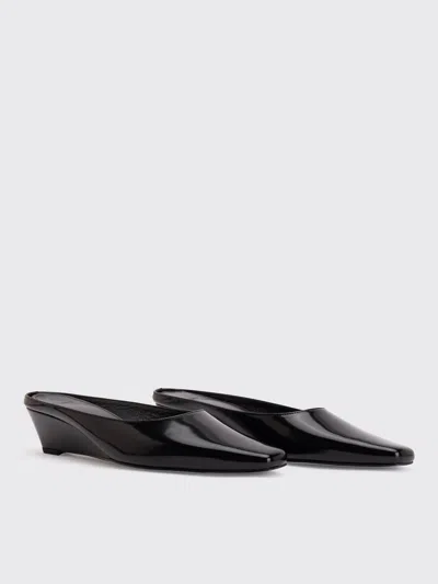 Amomento Pointed-toe Wedge-heel Mules In Black
