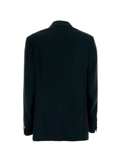 Rame Double-breasted Blazer In Black