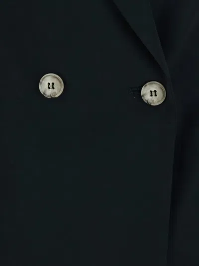 Rame Double-breasted Blazer In Black