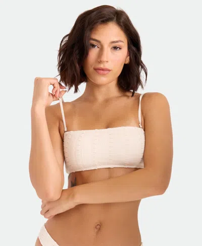 Volcom Coco Low Tide Bandeau Bikini Top In Pink