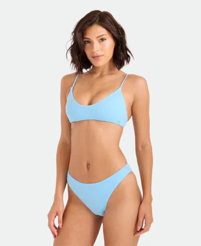 Volcom Simply Seamless Bralette Bikini Top In Blue
