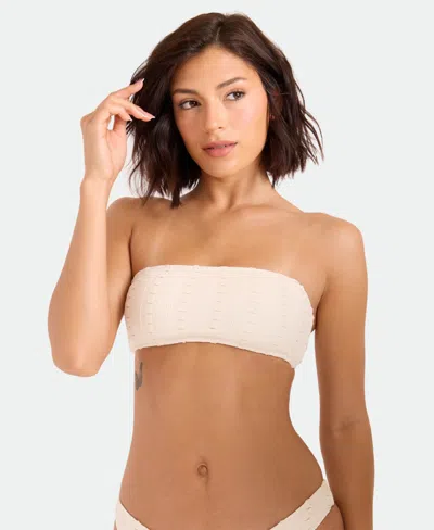 Volcom Coco Low Tide Bandeau Bikini Top In Pink