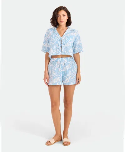Volcom Funtastical Gauze Shorts In Blue