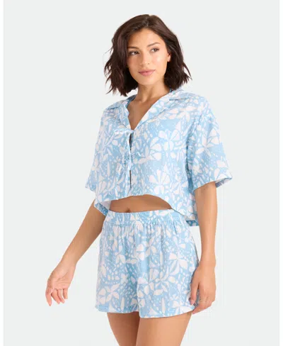 Volcom Funtastical Gauze Shorts In Blue