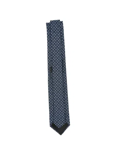 Hugo Boss Geometric-pattern Tie In Blue