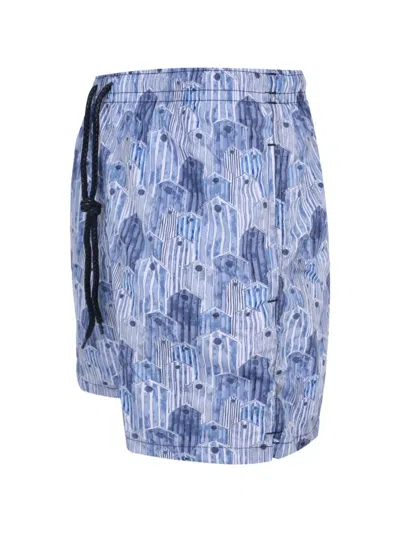 Drumohr Drawstring Slub-texture Shorts In Multi