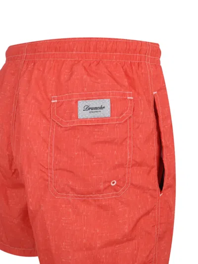 Drumohr Drawstring Slub-texture Shorts In Multi