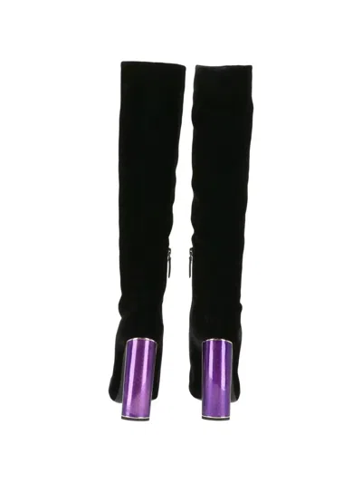 Tom Ford Beaded-toe Block-heel Boots In Multi