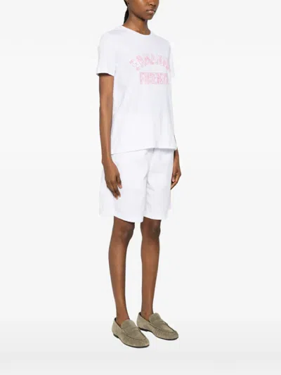 Ermanno Firenze Logo-print T-shirt In White