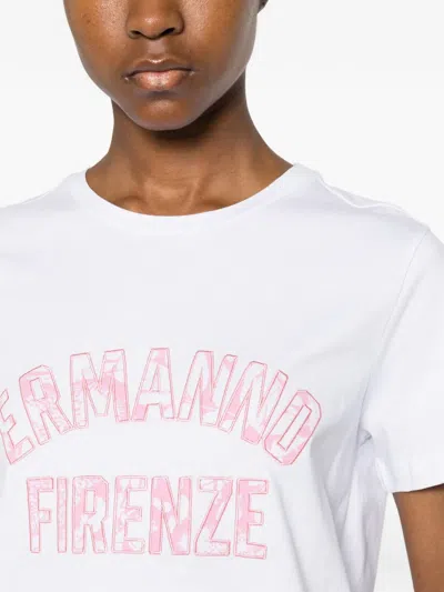Ermanno Firenze Logo-print T-shirt In White
