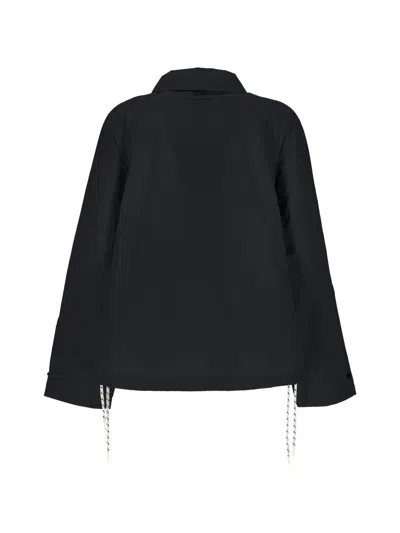 Ecoalf Raglan-sleeve Drawstring Jacket In Black