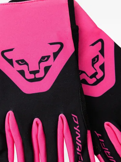 Dynafit Dna Logo-print Striped-pattern Gloves In Multi