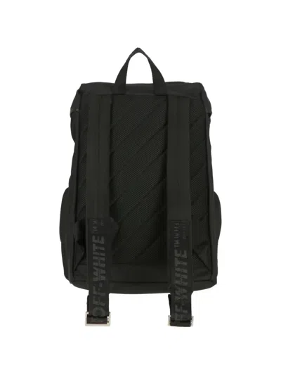 Off-white Logo Buckle Backpack In Brown