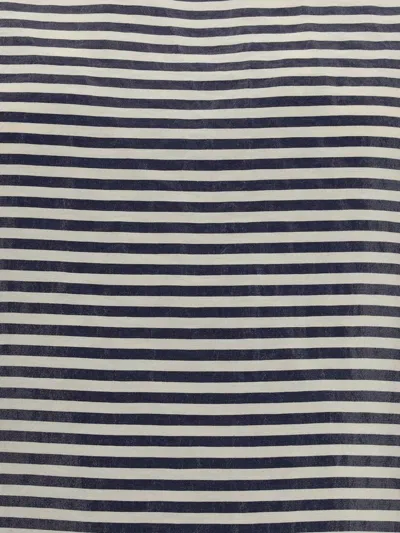 Cruna Striped Button-back T-shirt In Black