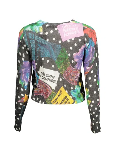 Desigual Patchwork-print Sweater In Multi